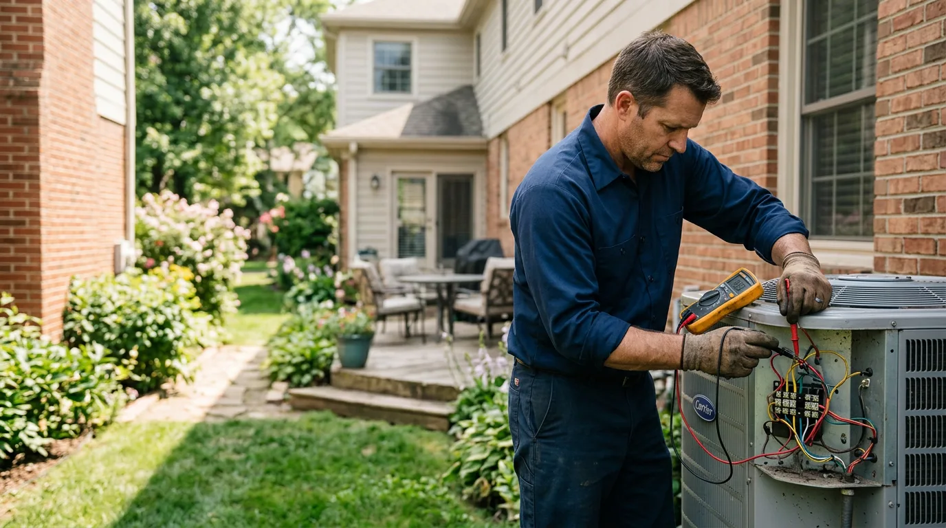 HVAC technician working near Lake Toxaway, NC